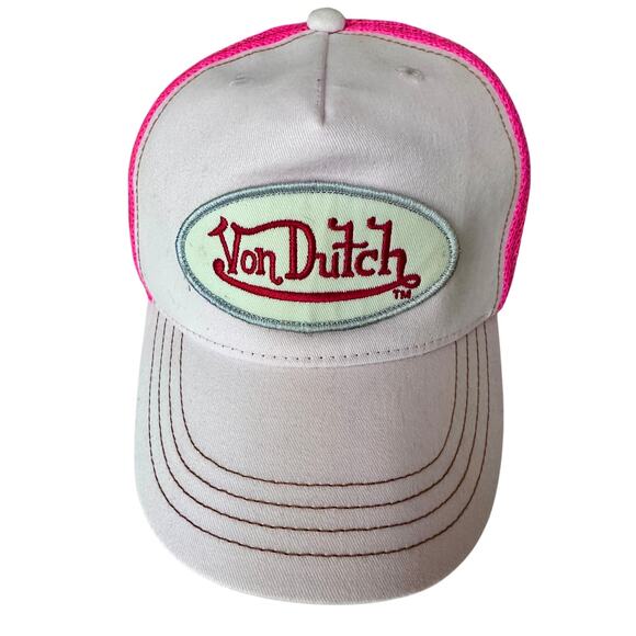 Von Dutch Pink Mesh Trucker Hat Deadstock NWOT - Picture 1 of 6